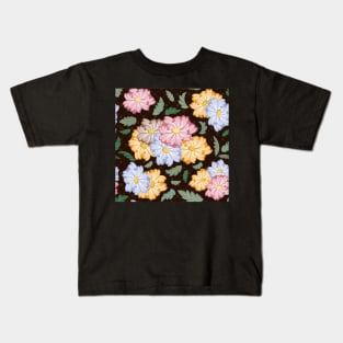 Bright fantastic abstract flowers Kids T-Shirt